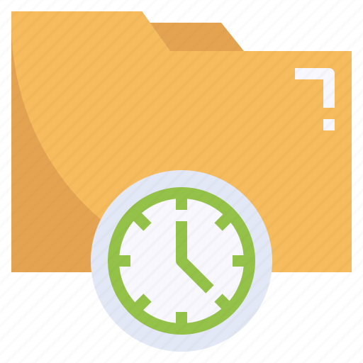 Time, clock, files, folders, document icon - Download on Iconfinder