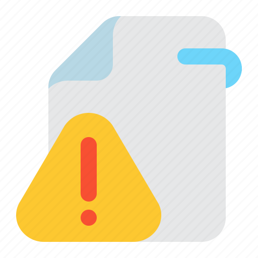 File, document, exclamation, warning, alert icon - Download on Iconfinder