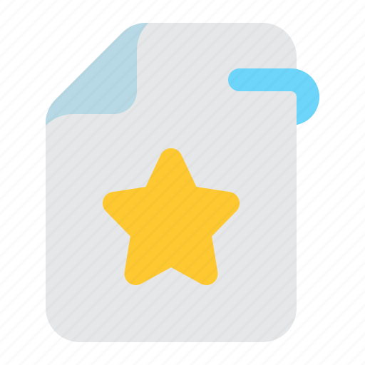 File, document, favorite, bookmark, star icon - Download on Iconfinder