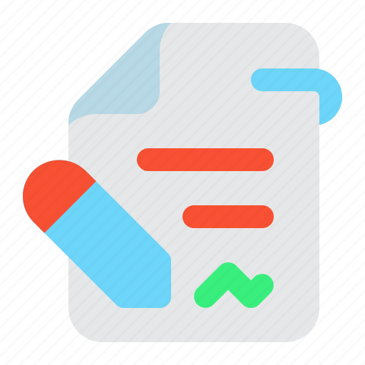 File, document, signature, revision, edit icon - Download on Iconfinder