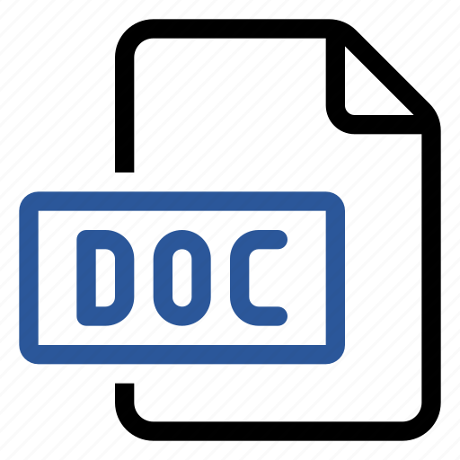 Doc, document, extension, extention, file, word, format icon - Download on Iconfinder