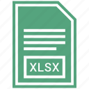 document, extension, file format, xlsx 