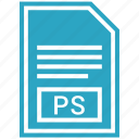 document, extension, file, file format, ps