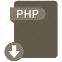 extension, file, format, paper, php