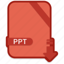document, extension, format, paper, ppt