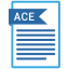 ace, document, extension, folder, paper 