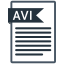 avi, document, extension, folder, paper 