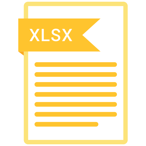 Document, extension, folder, paper, xlsx icon - Free download