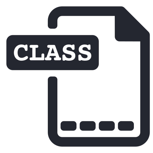 Class, extension, file, program, programming icon - Free download