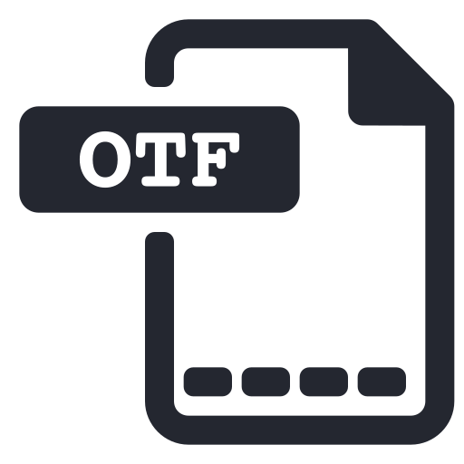 Extension, file, font, otf icon - Free download