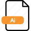 adobe, document, extention, file, file format, file type, illustrator 