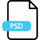 adobe, document, extention, file, file format, photoshop, psd