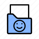 file, folder, document, format, extension, paper, file type, smile, emoticon