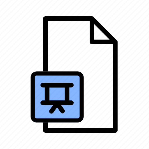 File, folder, presentation, document, format, extension, paper icon - Download on Iconfinder