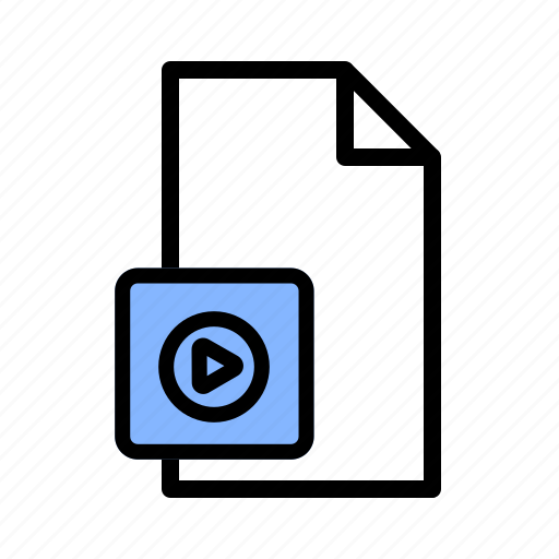 File, folder, video, document, film, paper, play icon - Download on Iconfinder
