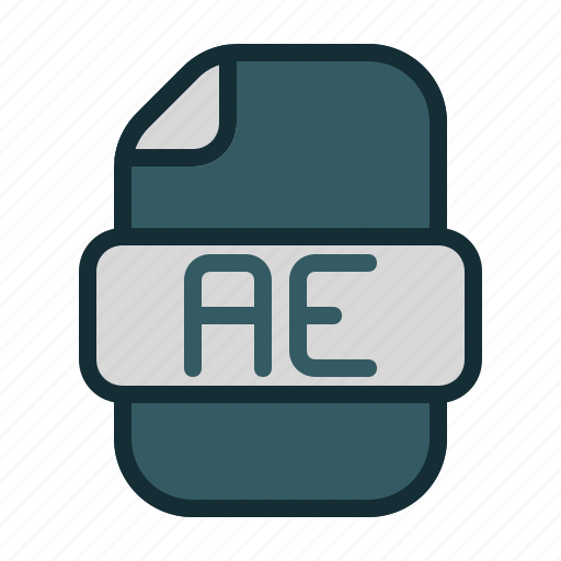 Ae, file, data, filetype, fileformat, format, document icon - Download on Iconfinder