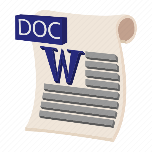 Cartoon, doc, document, file, format, sign, type icon - Download on Iconfinder