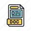 doc, file, format, document, presentation, web 