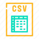csv, file, format, document, presentation, web