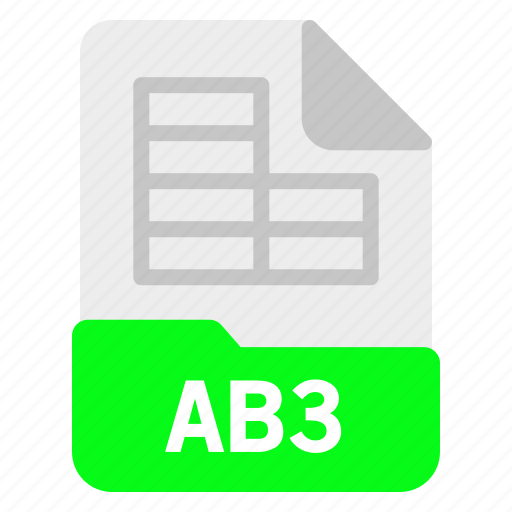 Ab3, document, file, format icon - Download on Iconfinder