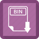 bin, document, extension, file, format, paper, type