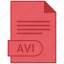 avi, document, extension, folder, format, paper 