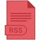 document, extension, folder, format, paper, rss