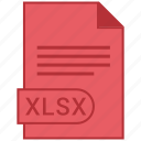 document, extension, folder, format, paper, xlsx