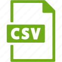 csv, file, format, document, extension