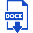 docx, file, format, document, download, extension