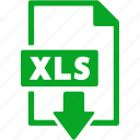 file, format, xls, document, download, extension