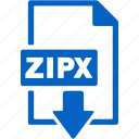 file, format, zipx, document, download, extension
