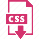 css, file, format, document, download, extension