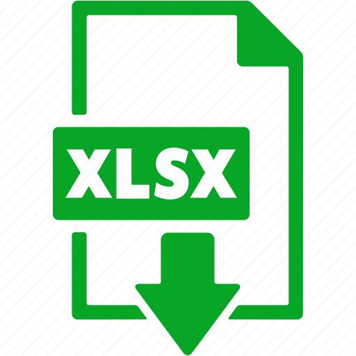 Document, download, extension, file, format, xlsx icon