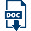 doc, file, format, document, download, extension