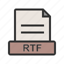 document, extension, file, format, interface, rtf, text