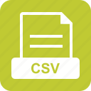 csv, data, document, extension, file, sign