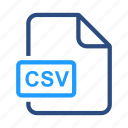csv, extension, file, file format
