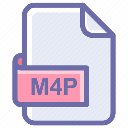 File, file format, m4p, video icon - Download on Iconfinder