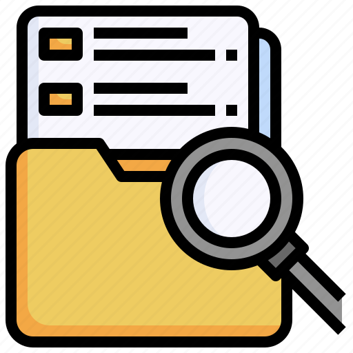 Analysis, magnifying, glass, document, sheet, file, management icon - Download on Iconfinder
