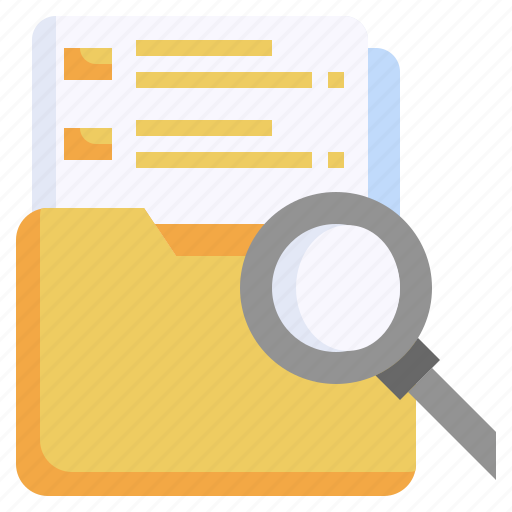 Analysis, magnifying, glass, document, sheet, file, management icon - Download on Iconfinder
