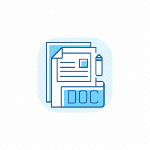 Doc file, document, format, filename icon - Download on Iconfinder