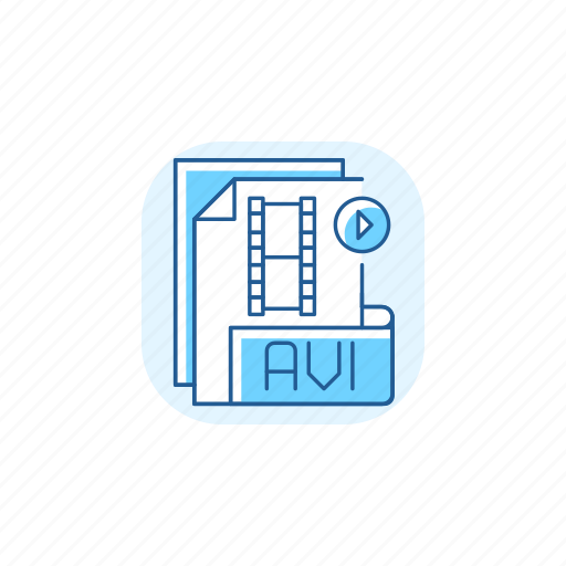 Avi file, format, video, player icon - Download on Iconfinder