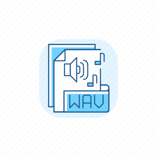 Wav, waveform, format, file icon - Download on Iconfinder