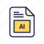 document, extension, file, illustrator, type 