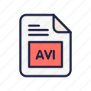 avi, document, extension, file, type, video