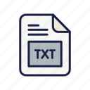 document, extension, file, txt, type