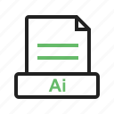 ai, document, file, format, interface, psd 