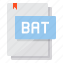 bat, document, file, file type, paper 