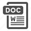 doc, document, extension, file, format, text 